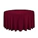 Gee Di Moda Round Tablecloth - 120 Inch Burgundy Round Table Cloth for 60 to 96 Inch Round Tables - Heavy Duty Washable Fabric - for Buffet Table, Holiday Party, Dinner, Wedding & Baby Shower