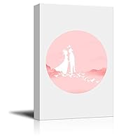 Canvas Wall Art Circular Pattern Landscape Canvas Prints Home Artwork Decoration for Living Room,Bedroom - 12x18 inches