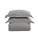 Colourful Snail 400-Thread-Count 100-Percent Cotton Duvet Cover Set, Includes Duvet Cover and 2 Matching Pillow Shams, King, Sage Grey