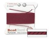 Griffin Bead Cord 100% Natural Silk Garnet #8