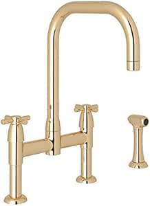 Rohl U.4278X-EG-2 Perrin and Rowe Double Cross Handle Brug Keukenkraan