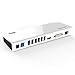 WAVLINK USB 3.0 Universal Laptop Docking Station Dual Video Display HDMI &DVI/VGA, Gigabit Ethernet, Audio, 6 USB Ports for Windows, Chromebooks-White