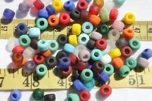9 x 6mm Crow Roller Glass Beads Multi-Color Matte Crafts Jewelry avg. 100pcs Spacer Beads and Roll Crystal String for Bracelets Jewelry Making