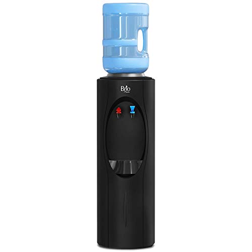 Brio Premiere Series Top Loading Freestanding Water Cooler Dispenser - Dispenses Hot and Cold Water, Child Safety Lock, Holds 3 or 5 Gallon Bottles - UL/Energy Star Approved