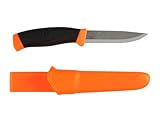 Morakniv Companion Fixed Blade Outdoor Knife with Sandvik Stainless Steel Blade, 4.1-Inch, Orange