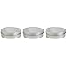 8 oz Metal Steel Tin Flat Container with Tight Sealed Twist Screwtop Cover (3 pack) + Labels