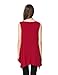 JollieLovin Womens Plus Size Loose-fit Sleeveless T-Shirt Tank Tunic Top(L, Red)