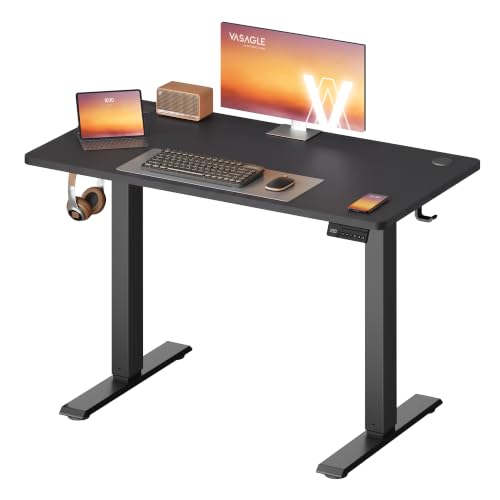 VASAGLE Höhenverstellbarer Schreibtisch, Memory-Funktion mit 4 Höhen