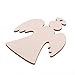 Christmas Wooden Crafts Hanging Ornaments Christmas Tree Decoration Unfinished Wood Cutouts for DIY Blank Slices to Paint (10PCs Angel Style)