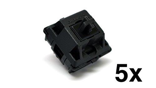 Cherry MX Black Keyswitch (5 pack) - MX1A11NN | Plate Mounted | Linear | by himalayanelixir