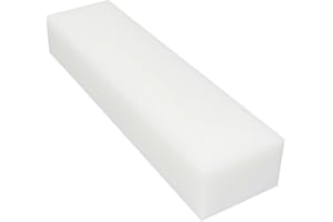 PLASTI-BLOCK High-Density-Polyethylene (HDPE) Plastic Block Natural 2" x 3" x 12" - for Machining, Home Improvements, Prototypes, DIY Projects, Engineering