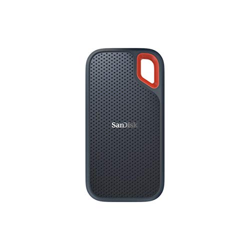 SanDisk Extreme 2 TB Portable SSD Festkoerper-Laufwerk(USB-C, mit 550 MB/s UEbertragungsraten, AES-Verschluesselung und ist stoss-, wasser- und staubfest)