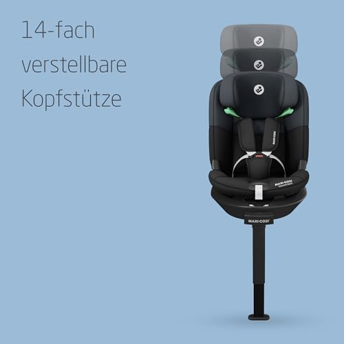 Emerald 360 S i-Size, Autositz 360 Grad drehbar, 0–12 Jahre (40–150 cm), Auto Kindersitz, Baby Autositz, FlexiSpin-Drehung, 4 Liegepositionen, G-CELL Seitenaufprallschutz, Tonal Black