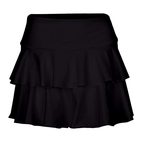 4 Women+Skirts+Solid+Pleated+Ruffle