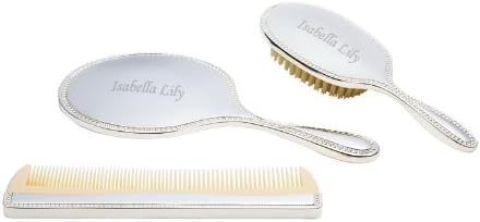 personalized comb and brush set