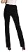 MOVING DEVICE Women's Dress Pant w/Buttons | Straight & Slim Trousers for Work & Casual Wear | Black