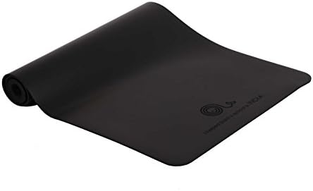 FlowMats TravelFlow non slip yoga exercise mat for home, travel, and hot yoga 2.5mm thin/foldable (Black)