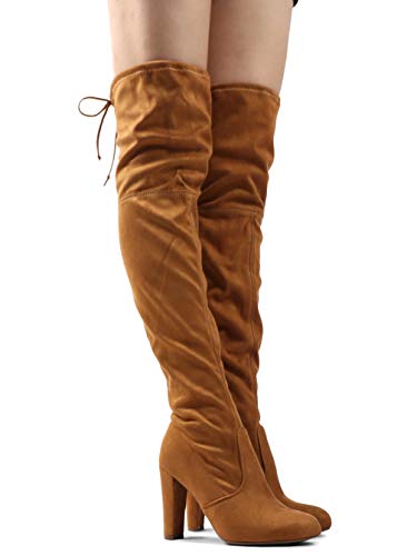 thigh high drawstring boots