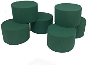 FLORIST SUPPLIES Oasis Type Wet Floral Foam Cylinders Rounds for Fresh Artificial Flowers 8cm x 5cm (Pack of 6)
