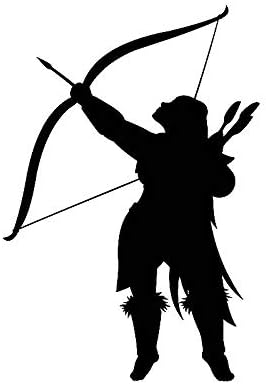 Amazon Co Jp ステッカー アウトドア 防水 9 6 14 Cmの不思議なインドの弓アーチャーカバーボディクールな車のステッカー の戦士の花の黒 銀 Color Black スポーツ アウトドア