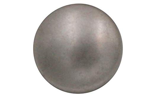 Hartmann-Knöpfe Silver Matt Metal Buttons with Eyelet, 10 Pieces (20 mm)
