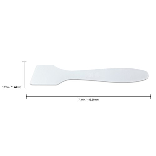 Pana Brand (20 Pieces) 7.35" FROSTED LARGE Flexible Mixing Spatula Reusable Cosmetic Skin Care Facial Cream Mask Spatula for Mixing and Sampling