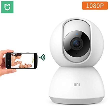 Xiaomi 360° Home Camera, 1080P HD Wireless IP Security Camera Pan/Tilt/Zoom Indoor Surveillance System with Night Vision, Motion Detection and Baby Crying Detection, Remote Monitor with iOS, Android