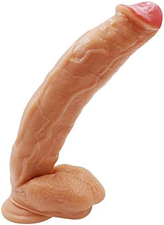 Hu-ge Di-ldo Extreme Big Realistic Sturdy Suction Cu-p Pe-NIS for Women Se-x to-ys,11.8inches,Flesh