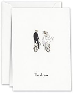 William Arthur Biking Bride and Groom Thank You Note (B107043)