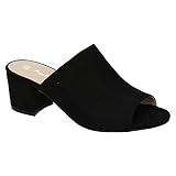 Anne Michelle Womens/Ladies Square Toe Microfiber