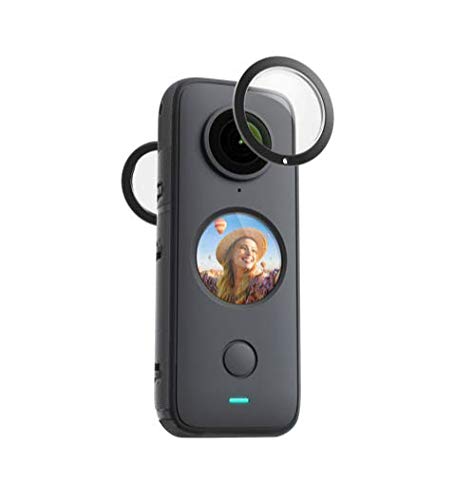 Insta360 CINX2CB/E ONE X2 Lens Guards - Black, Compact Camcorder Accessory for Action Camera, 5.7K Video Capture, 4K Resolution