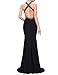 GRACE KARIN Women's Cross Back Sequins V-neck Long Mermaid Evening Prom Dresses