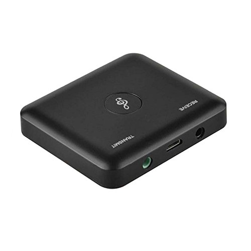 MicVista BT02 Bluetooth 4.1 Transmitter and Receiver, 2-in-1 Wireless Audio Adapter with aptX Low Latency, Dual Links Simultaneously for Headphones, Home Stereo Systems, Speakers, TVs and More