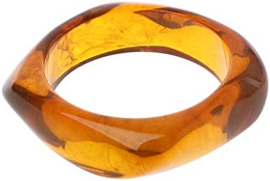 oukerst Tortoiseshell Acrylic Bracelet Resin Brown Leopard Mottled Bangle Women Jewelry