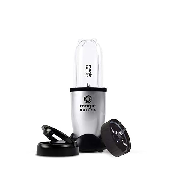 Magic Bullet 4pc Starter Kit - Includes 1 High Torque Power Base, 1 Tall Cup with Flip Top Lid & 1 Cross Blade - Food…