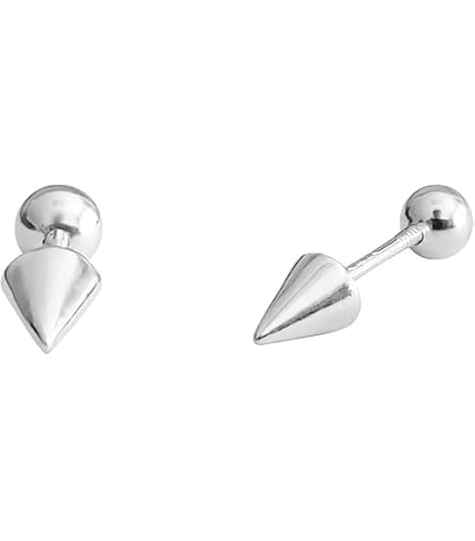 Amazon.com: Spike Punk White Gold Rhodium Solid 925 Sterling