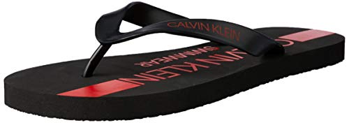 Calvin Klein Classic Logo Flip Flops, Black X-Large