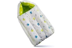 Cotton Bedding Set for Unisex Baby and New Born 0-12 Months. 3-in-1 Ba-by Bed Pillow, Bag & Carry, co Sleeping,
