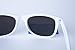 corciova Reflective Revo Large Horn Rimmed Style Uv400 Wayfarer Sunglasses Matte White Frame Blue Mirror Lens