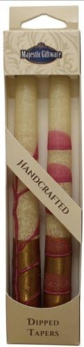 Taper Elegance Handcrafted Multicolored Unscented Taper Candles (7.5" Burns 5 Hours)