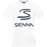 Ayrton Senna F1 Men's Legacy Logo T-Shirt (White, 4XL)