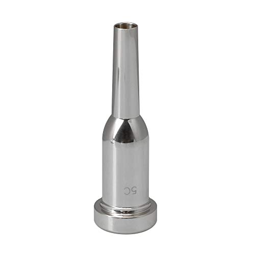 Silver Plated Metal Bullet-Shape Trumpet Mouthpiece,5C for Musical Instrument - Thumbnail 5