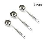 Stainless Steel 1 Tablespoon Measuring Coffee Scoop Spoon, Set of 3