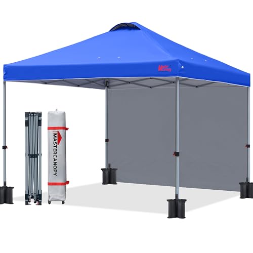 MASTERCANOPY 10x10 Pop Up Canopy Tent Blue