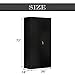Black Metal Storage Cabinet Locking Steel Storage Cabinet with 4 Adjustable Shelves 72
