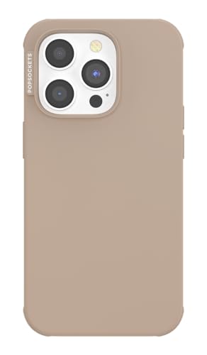 PopSockets iPhone 14 Pro Case with MagSafe, Phone Case for iPhone 14 Pro, Grip Sold Separately, Wireless Charging Compatible - Latte
