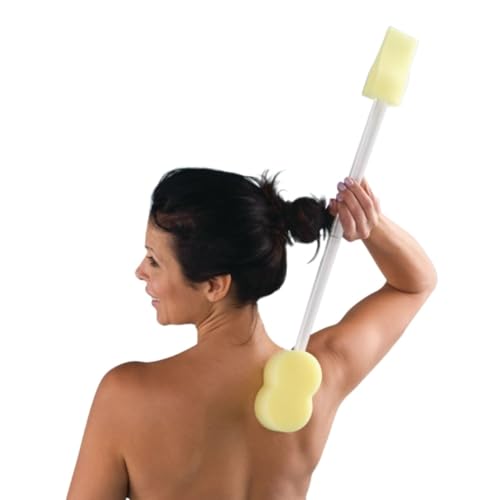 Sammons Preston Bath Sponge & Toe Washer Combo, Easy-To-Grip, Easy-To-Use, Ligh…