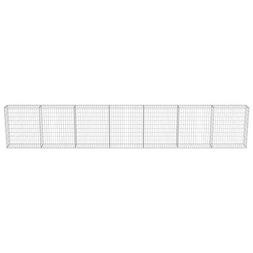 Tidyard Gabionenwand mit Abdeckung Gabione Steinkorb Steingabione Gabionen Wand Drahtkorb Draht Mauer für Steine zur… – Bild 4