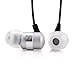 GOgroove Silver Earbuds In-Ear Earphones with Deep Bass & Custom Ear Gels - Noise Isolating Design , Durable Alloy Housing , & Angled for Comfort - Great for the Music , Podcasts , & More
