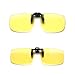 Cyxus (2 Pack) Blue Light Filter Clip-on Computer Reading Glasses, UV Blocking Anti Eye Strain Unisex Eyewear 1 Standard Size and 1 Large Size Yellow Lens SET